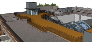 photo of the planned roof deck at washington high school in portland oregon